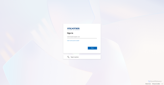 Security scan screenshot of https://fincantieri.cloud.com