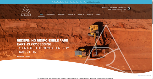 Security scan screenshot of https://www.arultd.com/