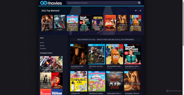 Security scan screenshot of https://moviesdl.net/year-movies/2012/