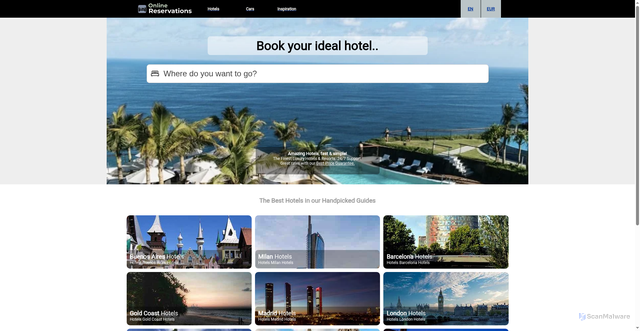 Security scan screenshot of https://online-reservations.com