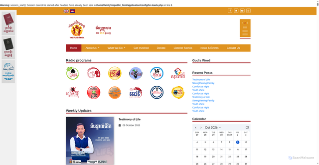 Security scan screenshot of https://familyfm.org