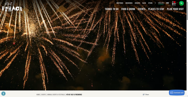 Security scan screenshot of https://www.visitithaca.com/events/annual-events-festivals/july-4-fireworks/