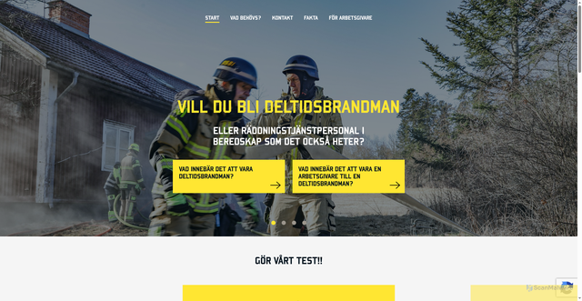 Security scan screenshot of https://blideltidsbrandman.nu