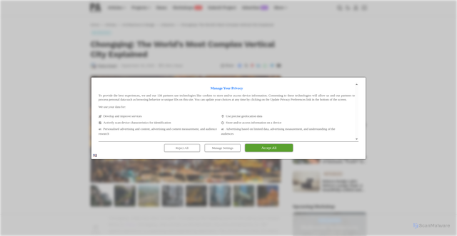 Security scan screenshot of https://parametric-architecture.com/worlds-most-complex-city-chongqing/?srsltid=AfmBOopUY0hqGCVCCecwcRe1GM2vWQA-Ra15lkGGHLO8xoHMm1MwnMZC