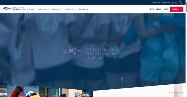 Security scan screenshot of https://www.msudenver.edu/