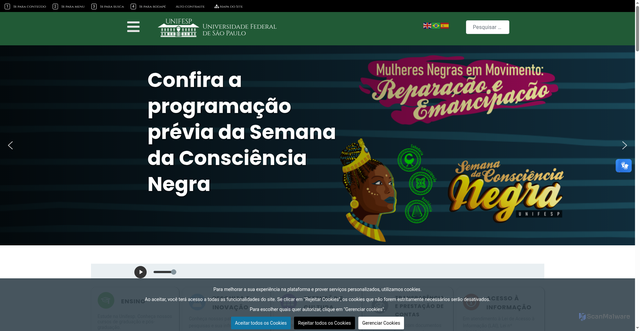Security scan screenshot of https://portal.unifesp.br/