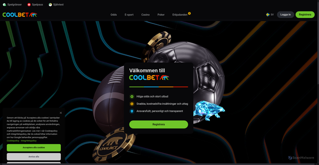 Security scan screenshot of https://eesti-suurim-kasiino.ee/go/coolbet