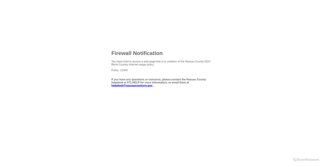 Security scan screenshot of http://nassaucountyny.gov/