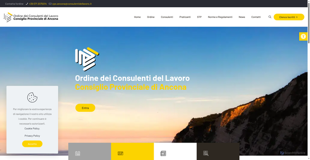 Security scan screenshot of https://www.consulentidellavoroancona.it/