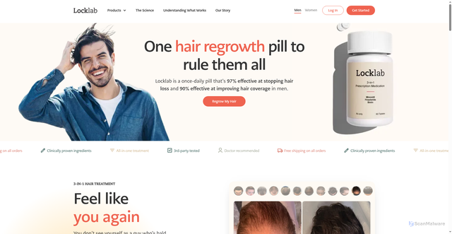 Security scan screenshot of https://www.locklab.co