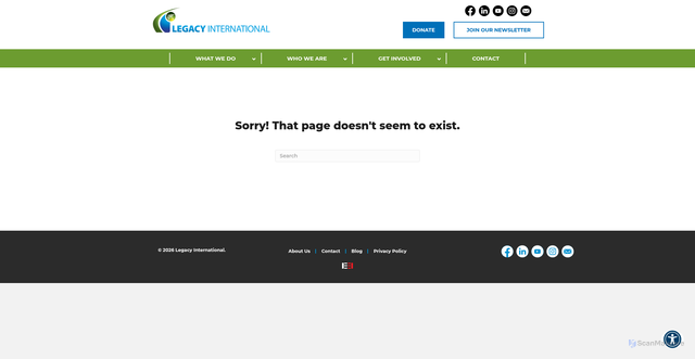 Security scan screenshot of https://legacyintl.org/product/review/39453436071210