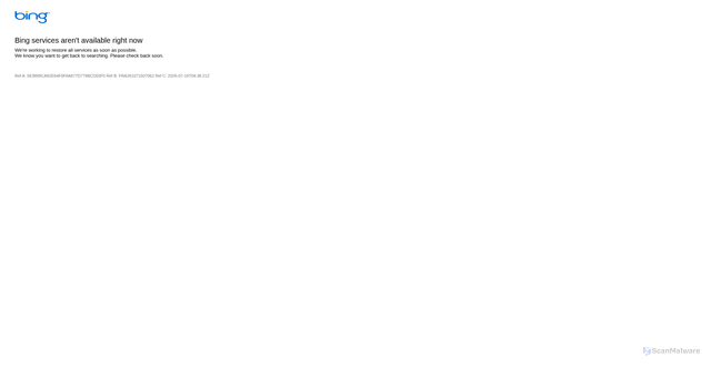 Security scan screenshot of https://commerce.bing.com