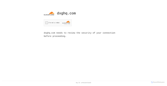 Security scan screenshot of https://dxghq.com