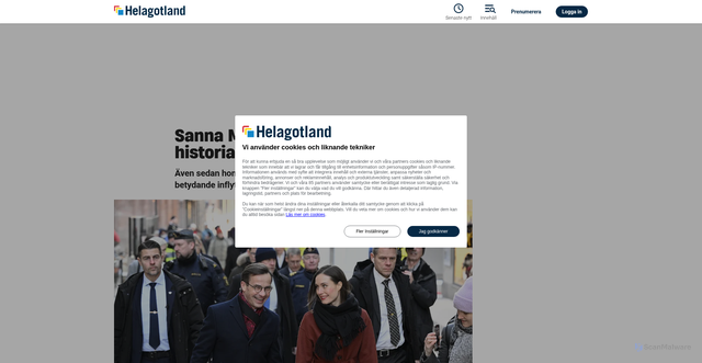 Security scan screenshot of https://www.helagotland.se/ledare/kronika/artikel/sanna-marin-hade-mod-att-leda/r90857or