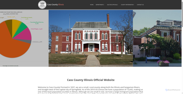 Security scan screenshot of https://casscountyil.gov/