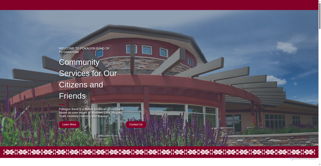 Security scan screenshot of https://www.pokagonband-nsn.gov/