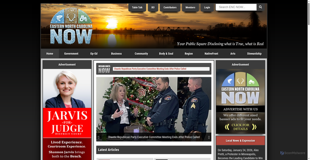Security scan screenshot of https://www.beaufortcountynow.com