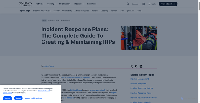 Security scan screenshot of https://www.splunk.com/en_us/blog/learn/incident-response-plans.html