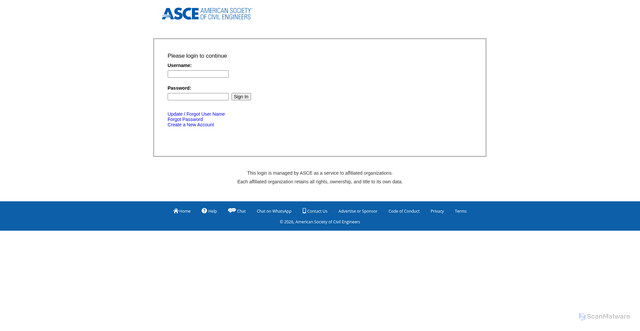 Security scan screenshot of https://mylearning.asce.org