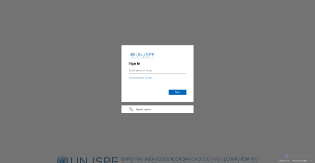 Security scan screenshot of https://unoim-my.sharepoint.com