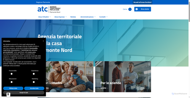 Security scan screenshot of https://atcpiemontenord.it/