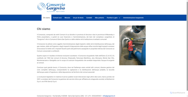 Security scan screenshot of https://www.gorgovivo.it/index.php
