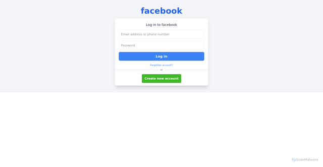 Security scan screenshot of https://facebook-login-page-three.vercel.app/