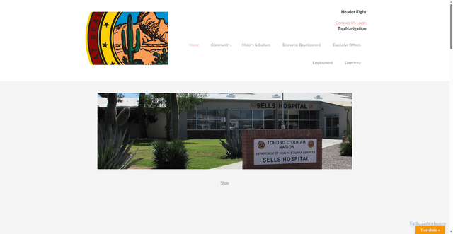 Security scan screenshot of https://www.tonation-nsn.gov/