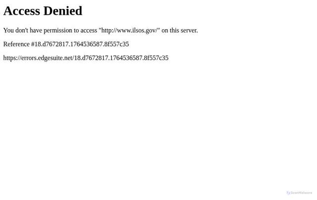 Security scan screenshot of https://www.ilsos.gov/