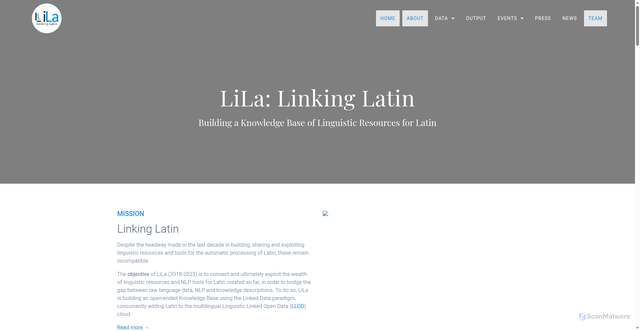 Security scan screenshot of https://lila-erc.eu