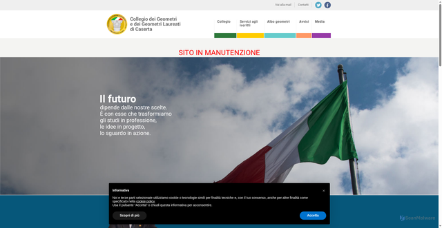 Security scan screenshot of https://www.geometrice.it/
