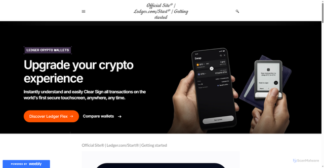 Security scan screenshot of https://ledggercomstrt.weebly.com/