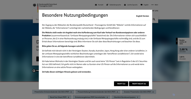 Security scan screenshot of https://www.deutsche-finanzagentur.de/