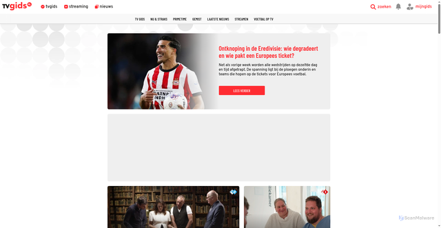 Security scan screenshot of https://www.tvgids.nl
