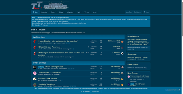 Security scan screenshot of https://tt-board.de