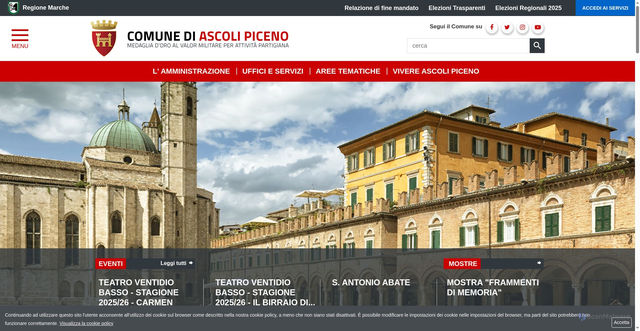 Security scan screenshot of https://www.comune.ap.it/home