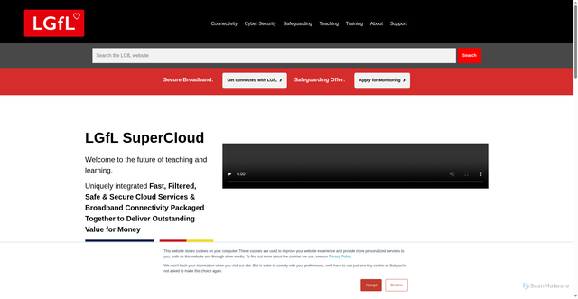 Security scan screenshot of https://lgfl.net/