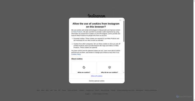 Security scan screenshot of https://www.instagram.com/sveatakvard/?utm_source=LA+LISTA&utm_campaign=520d03289e-EMAIL_CAMPAIGN_2025_11_26_09_41&utm_medium=email&utm_term=0_-520d03289e-273325571