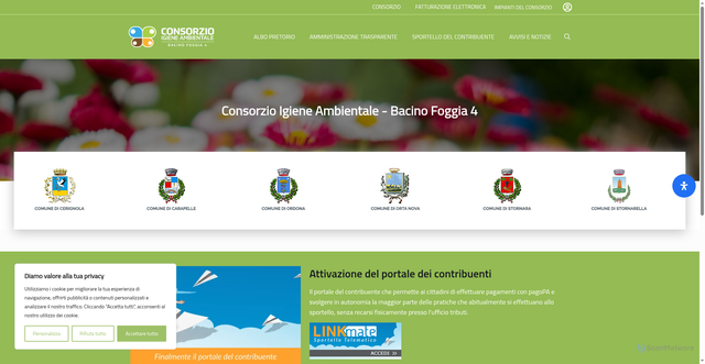 Security scan screenshot of https://www.consorzio-fg4.it/sito/