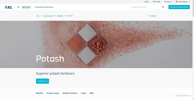 Security scan screenshot of https://icl-growingsolutions.com/en-us/agriculture/brands/potash/