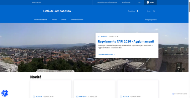 Security scan screenshot of https://www.comune.campobasso.it