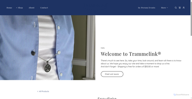Security scan screenshot of https://trammelinks.com/shop/ols/products/snowflake