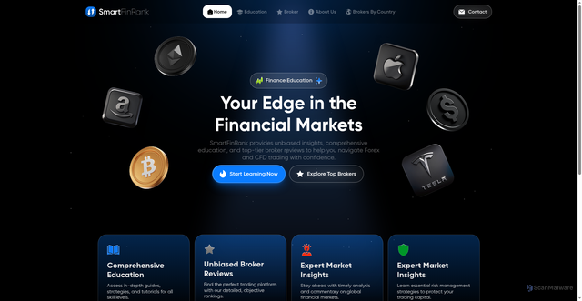 Security scan screenshot of https://smartfinrank.com