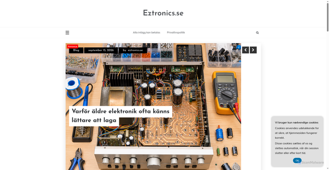 Security scan screenshot of https://eztronics.se