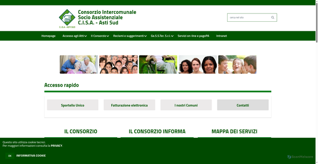 Security scan screenshot of https://www.cisaastisud.it/hh/index.php