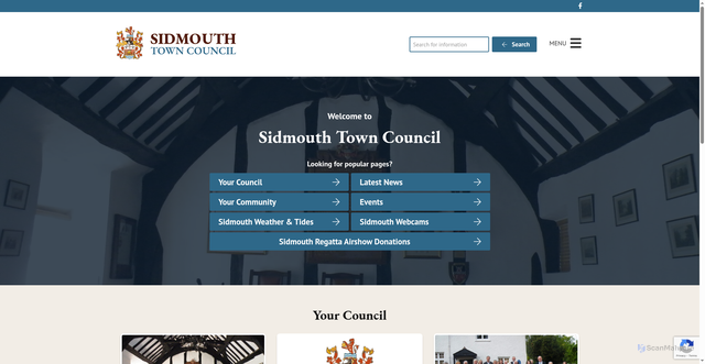 Security scan screenshot of https://sidmouth.gov.uk/