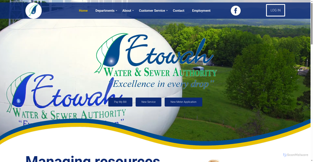 Security scan screenshot of https://etowahwaterga.gov/
