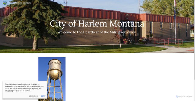 Security scan screenshot of https://www.harlem-mt.gov/