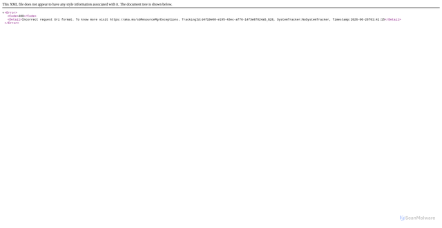 Security scan screenshot of https://ns-prod-by3-008.westus.cloudapp.azure.com