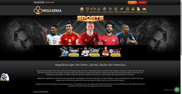 Security scan screenshot of https://138megasensa.com/desktop/game/sports/saba